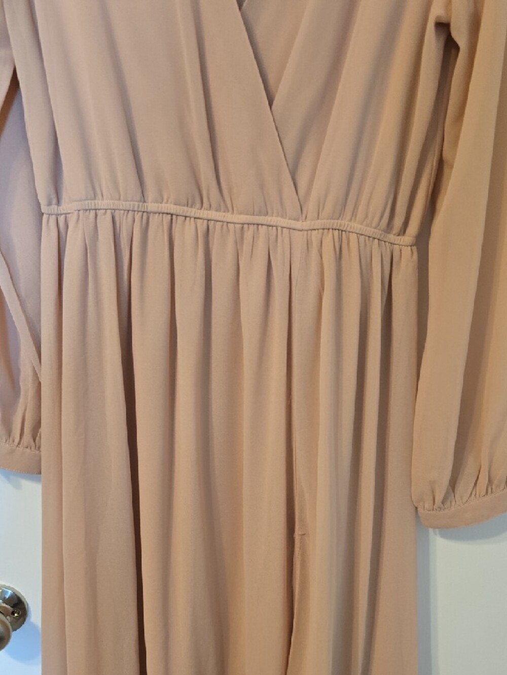 Lulu's Nude Long Sleeve Maxi Dress - Picture 4 of 9